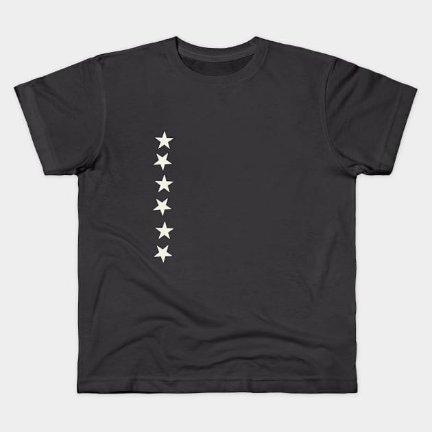 white stars - black Kids T-Shirt by persa